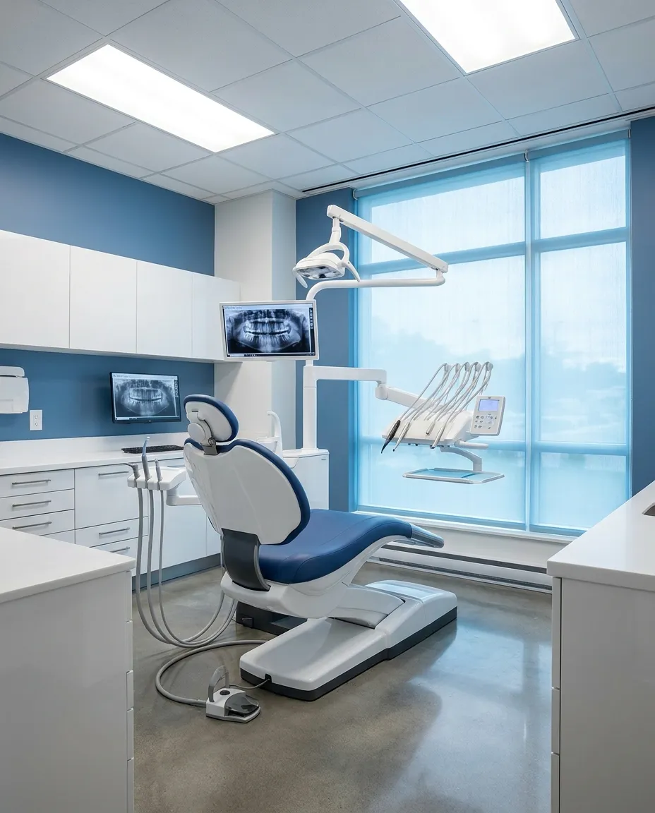 Poltrona e strumenti dello studio dentistico